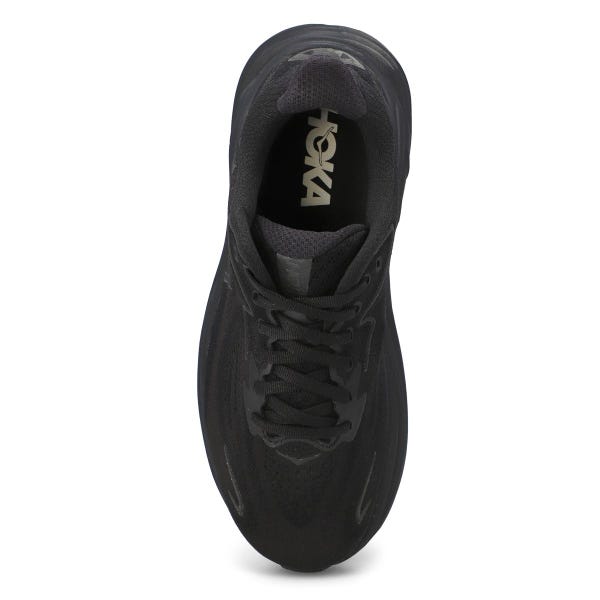 Women's  Clifton 10 Lace Up Wide Performance Sneaker - Black/Black