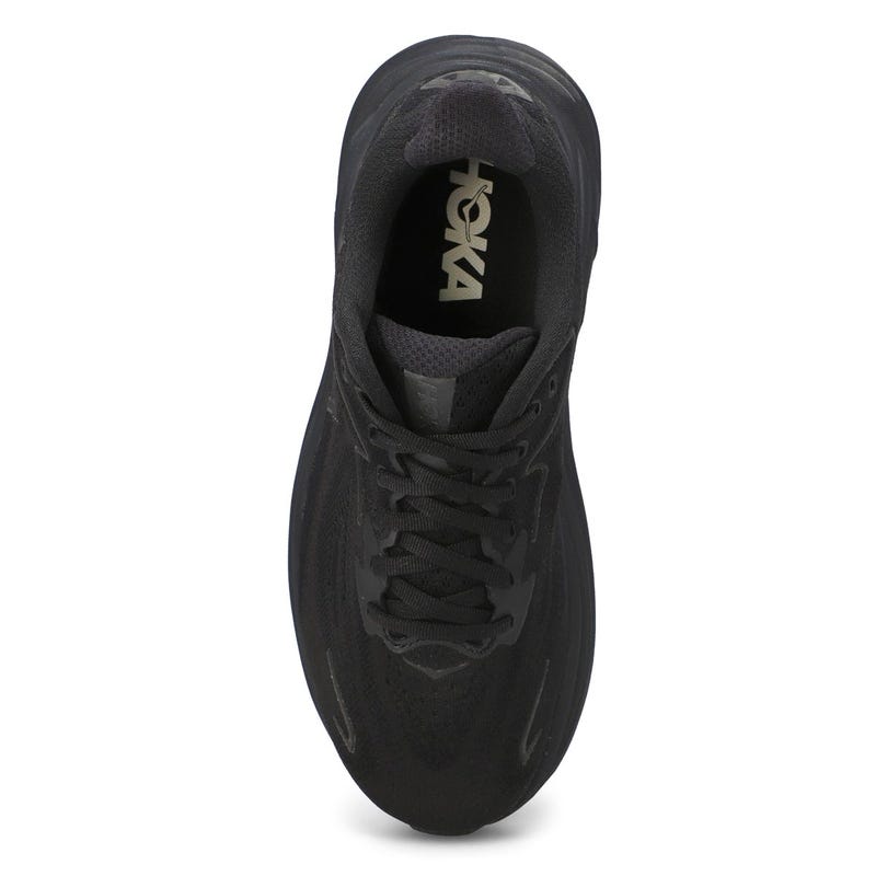 Women's  Clifton 10 Lace Up Wide Performance Sneaker - Black/Black