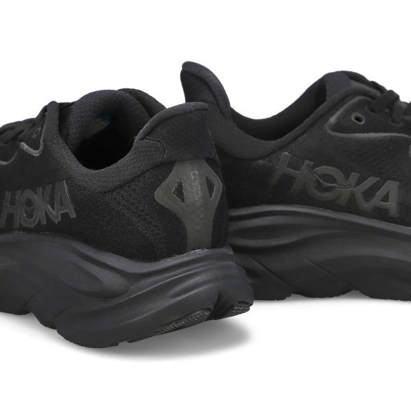 Women's  Clifton 10 Lace Up Wide Performance Sneaker - Black/Black