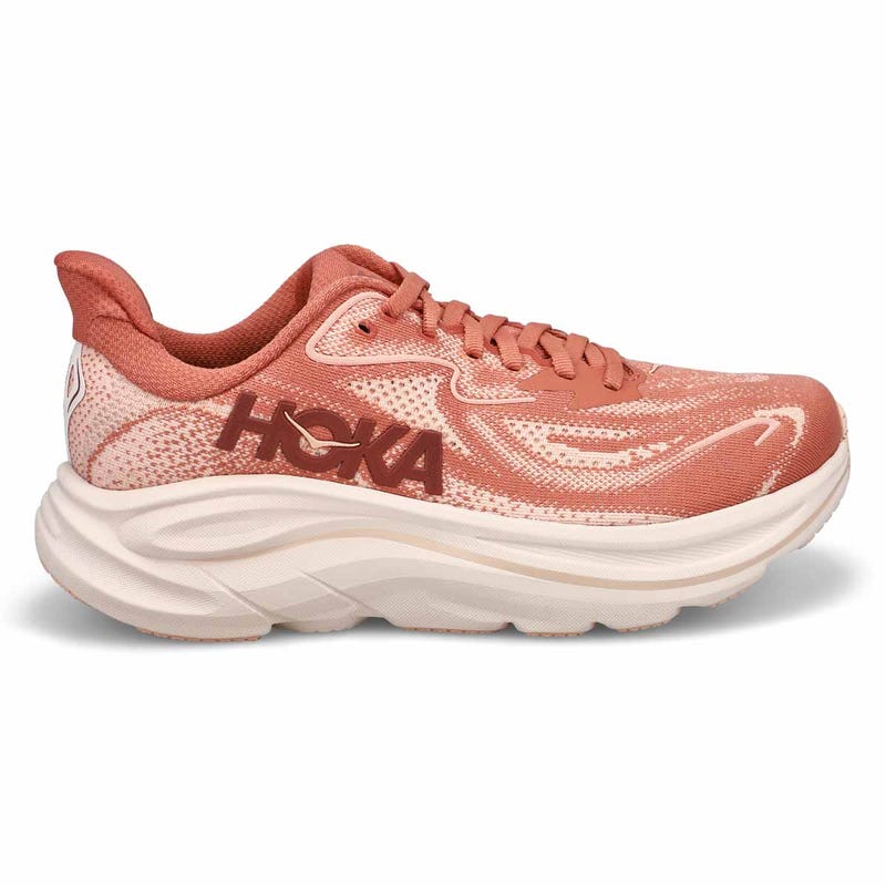 Women's Clifton 10 Lace Up Wide Performance Sneaker - Blush/Rose Latte