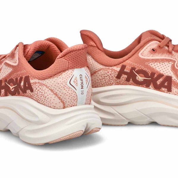 Women's Clifton 10 Lace Up Wide Performance Sneaker - Blush/Rose Latte