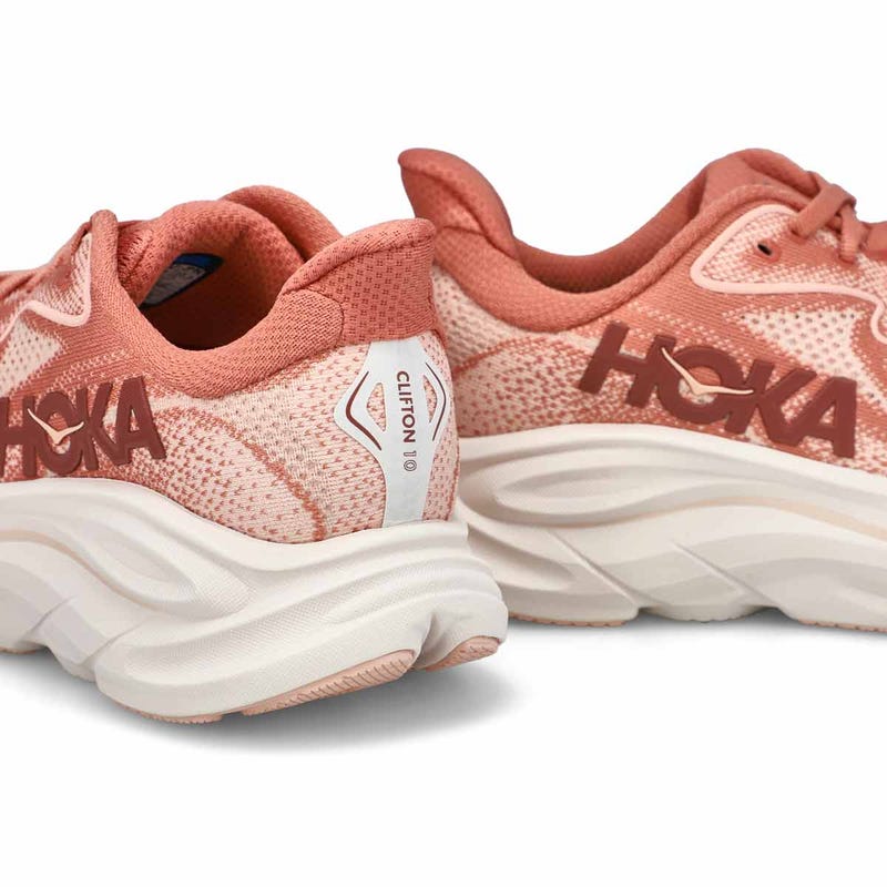 Women's Clifton 10 Lace Up Wide Performance Sneaker - Blush/Rose Latte