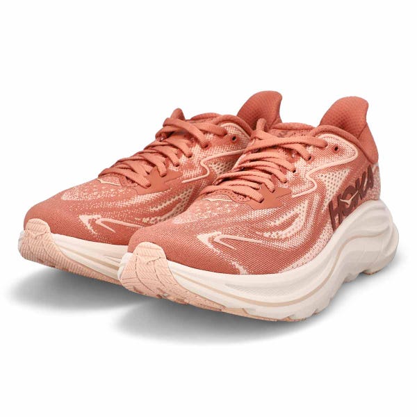 Women's Clifton 10 Lace Up Wide Performance Sneaker - Blush/Rose Latte