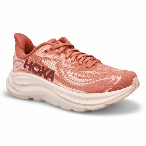 Women's Clifton 10 Lace Up Wide Performance Sneaker - Blush/Rose Latte