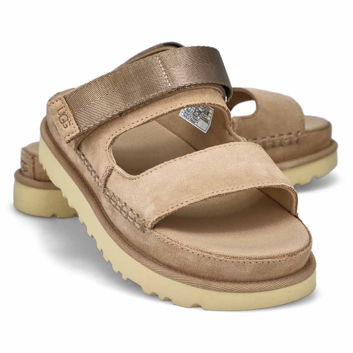 Women's  Golden Star Adjustable Slide Platform Sandal - Sand