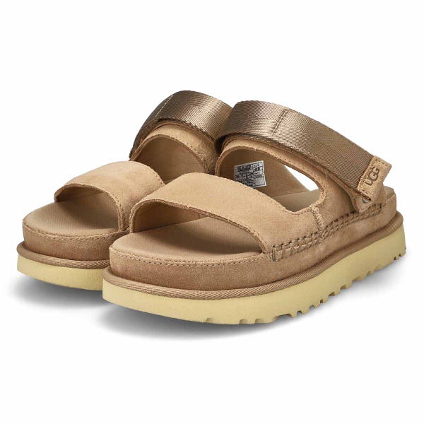 Women's  Golden Star Adjustable Slide Platform Sandal - Sand