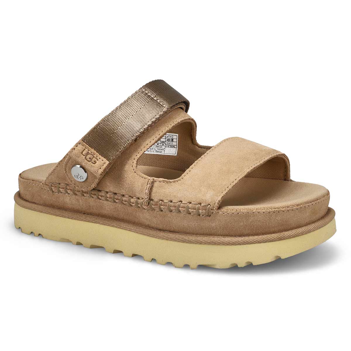 Women's  Golden Star Adjustable Slide Platform Sandal - Sand