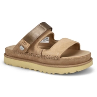 Women's  Golden Star Adjustable Slide Platform Sandal - Sand