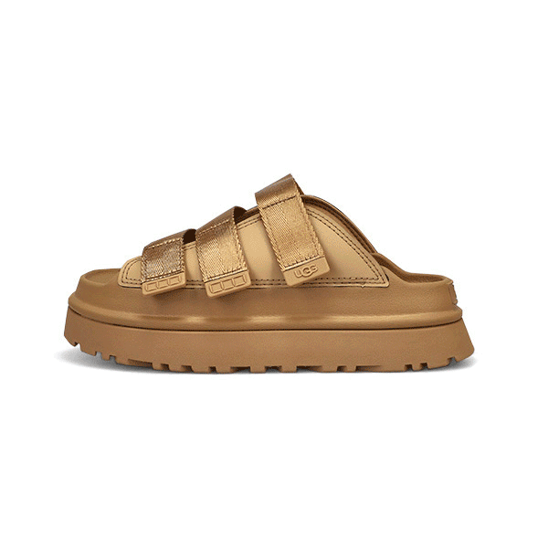 UGG　Golden　GLOW　brown　USA6 UGG Women's Golden Glow Slide Platform Sandal | SoftMoc.com