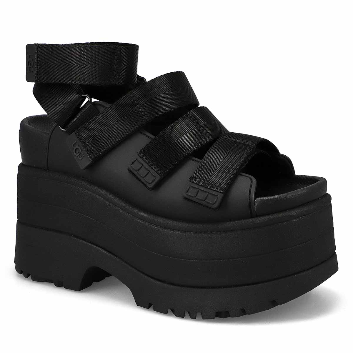 Sandale plateforme GOLDEN RISE, noir, femmes