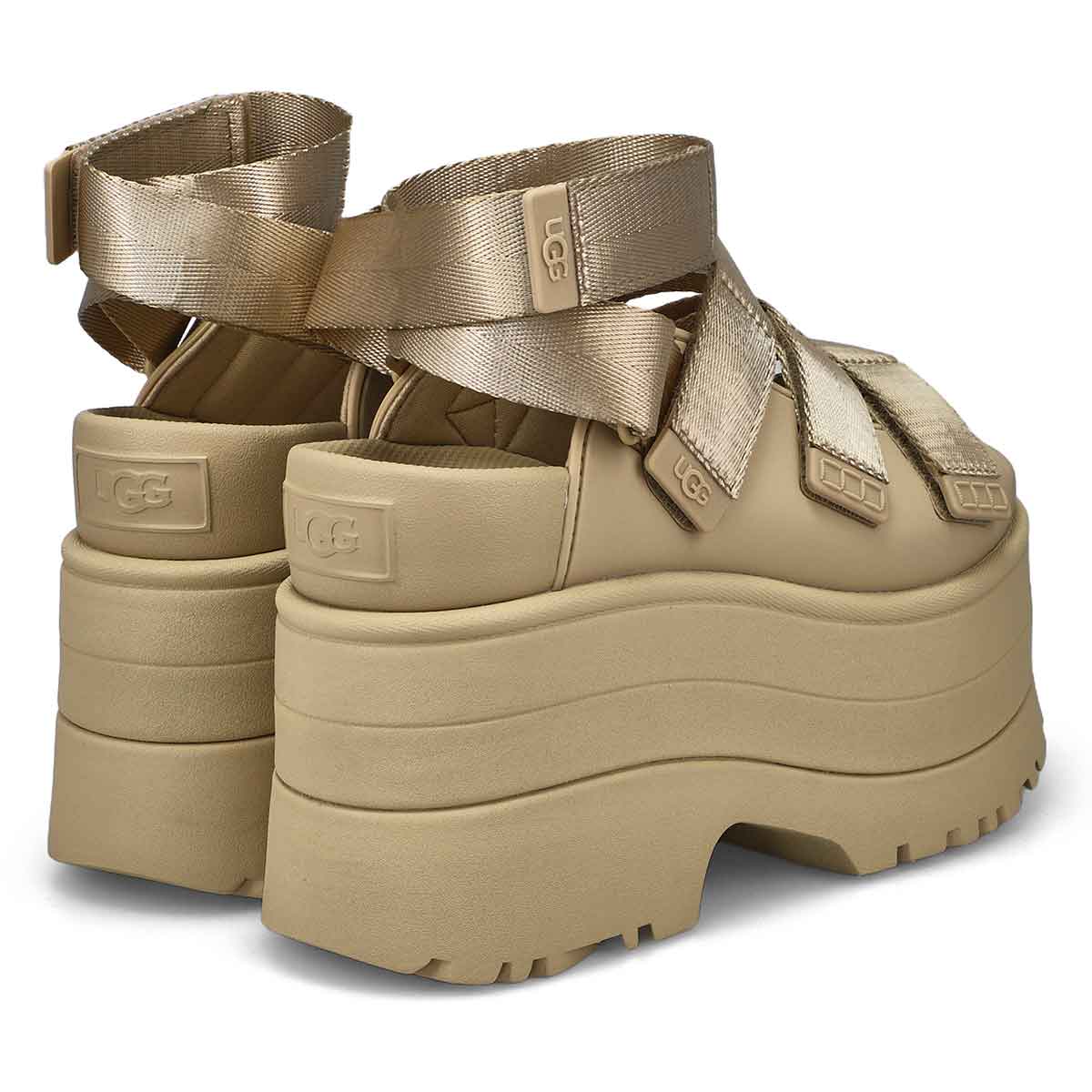 Sandale plateforme GOLDEN RISE, graine de moutarde, femmes