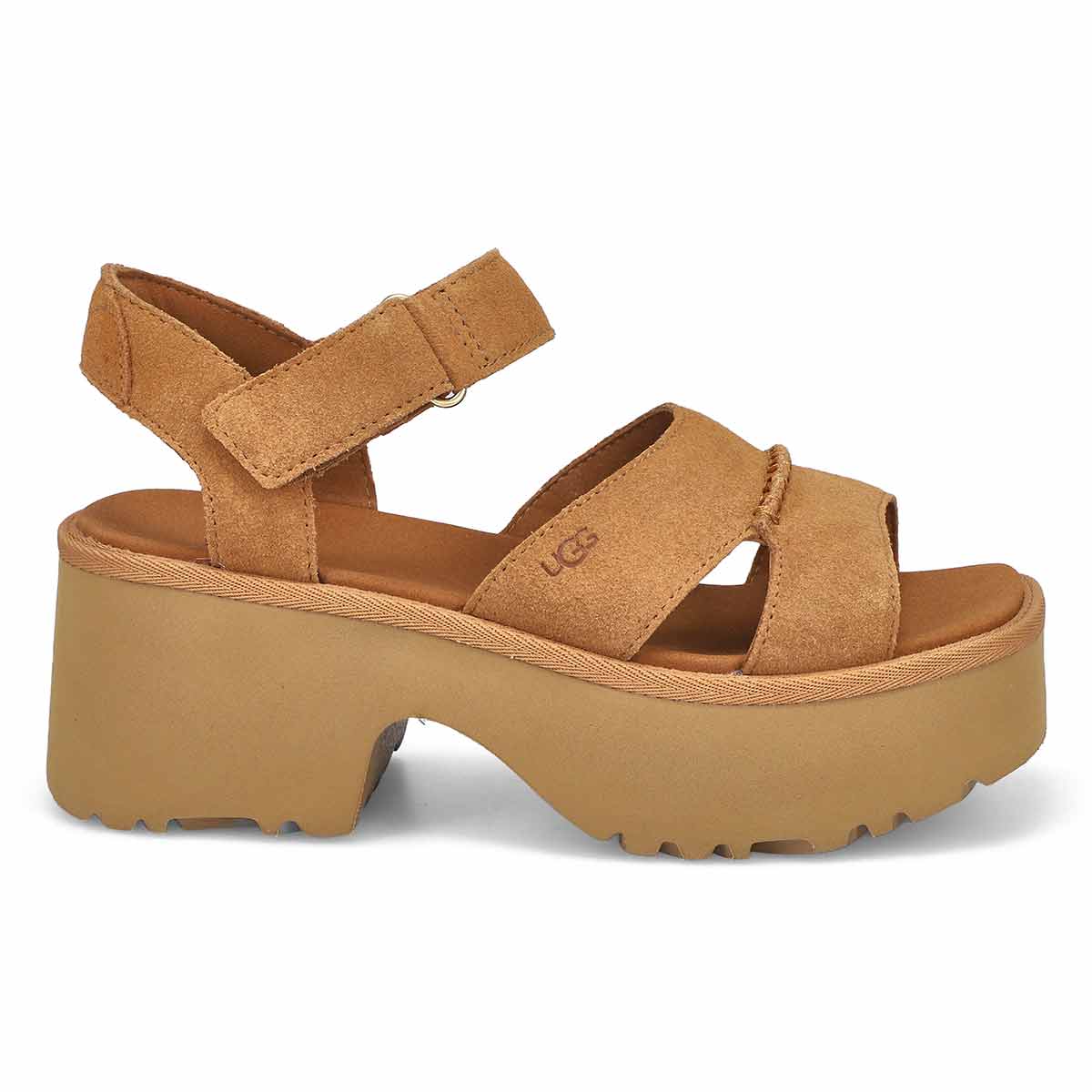 Women's New Heights Ankle Strap Platform Sandal - Chestnut