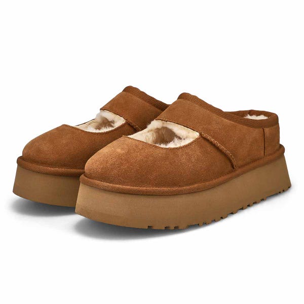 Pantoufle plateforme BEA MARY JANE, châtaigne, femmes