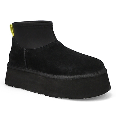 Botte à plateforme Classic Mini Dipper, noir, femmes