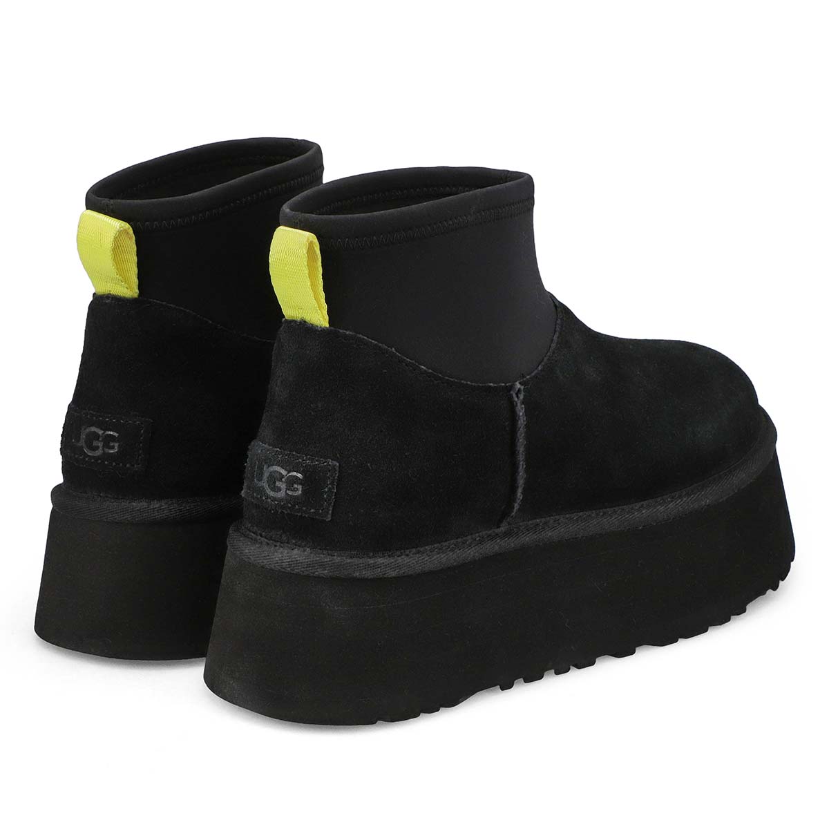Botte à plateforme CLASSIC MINI DIPPER, noir, femmes