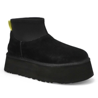 Botte à plateforme CLASSIC MINI DIPPER, noir, femmes