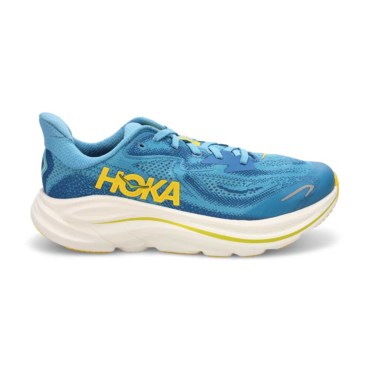 Kids'  Clifton 10 Lace Up Performance Sneaker - Alpine Blue/ Foggy Night