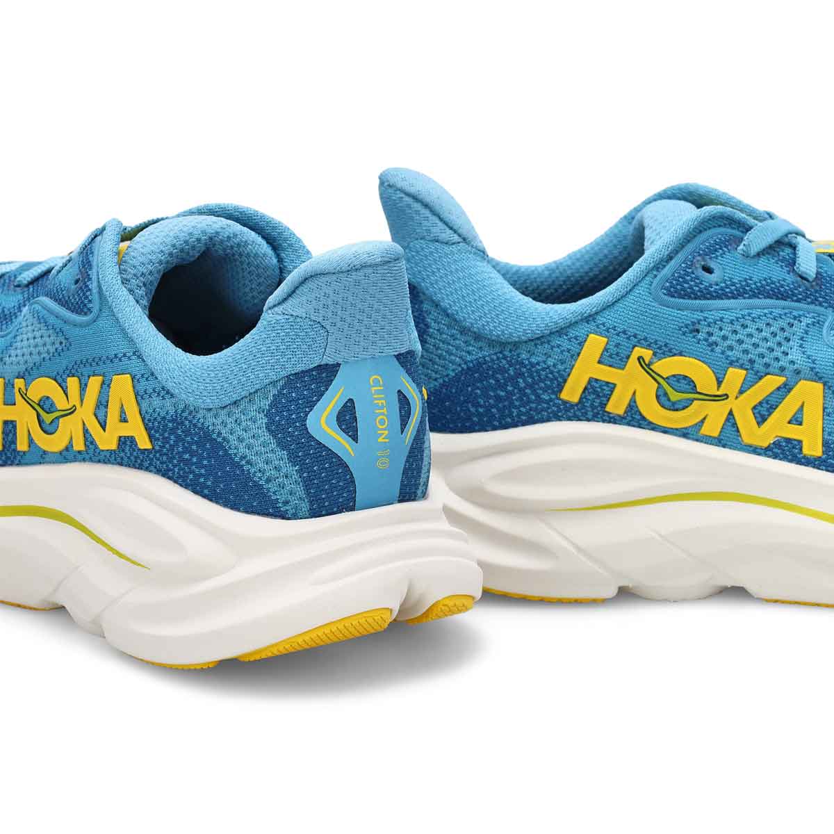Kids'  Clifton 10 Lace Up Performance Sneaker - Alpine Blue/ Foggy Night