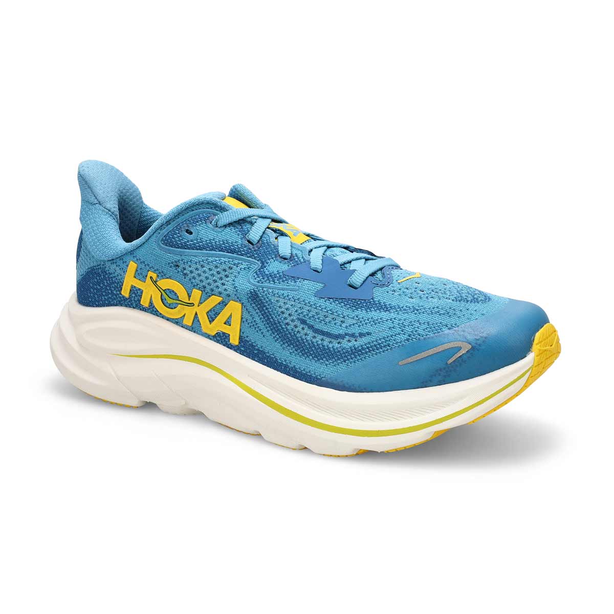 Kids'  Clifton 10 Lace Up Performance Sneaker - Alpine Blue/ Foggy Night
