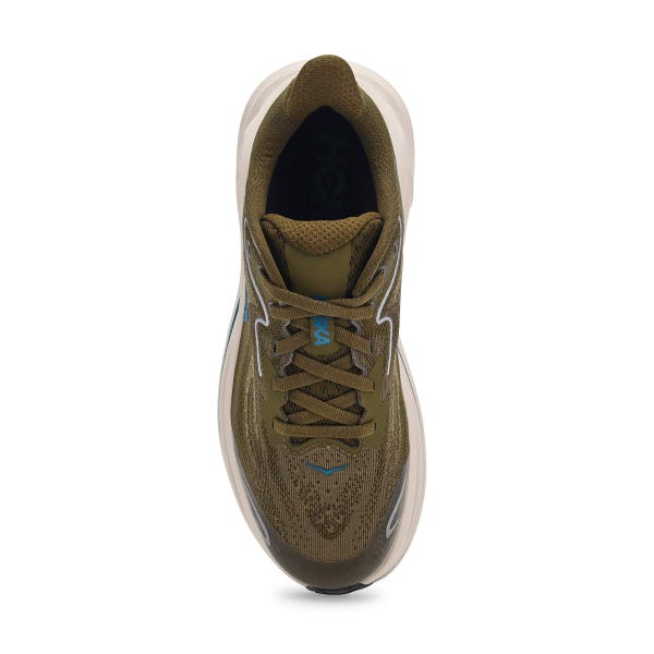 Kids'  Clifton 10 Lace Up Performance Sneaker - Antique Olive/River Rock Grey