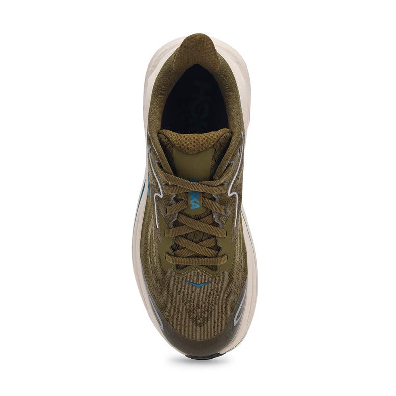 Kids'  Clifton 10 Lace Up Performance Sneaker - Antique Olive/River Rock Grey