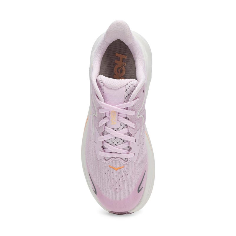 Girls'  Clifton 10 Lace Up Performance Sneaker - Lilac Cream/ Tangerine Glow