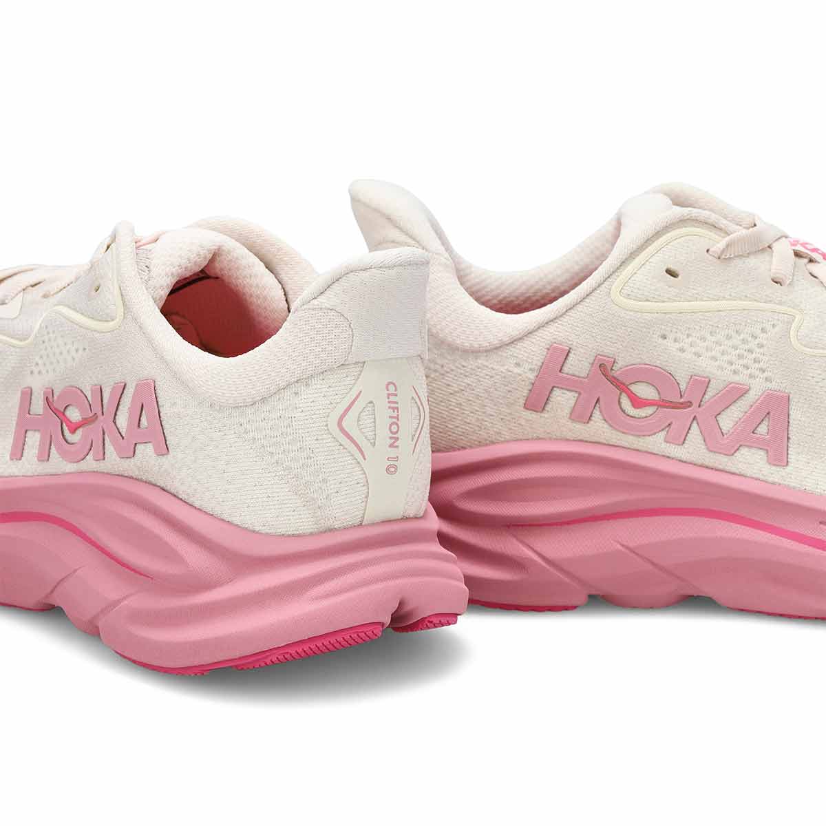 Girls'  Clifton 10 Lace Up Performance Sneaker - Rose Cream/ Dried Rose
