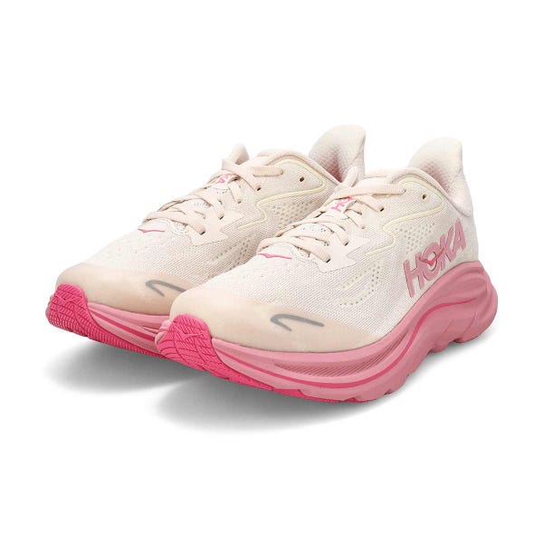 Girls'  Clifton 10 Lace Up Performance Sneaker - Rose Cream/ Dried Rose
