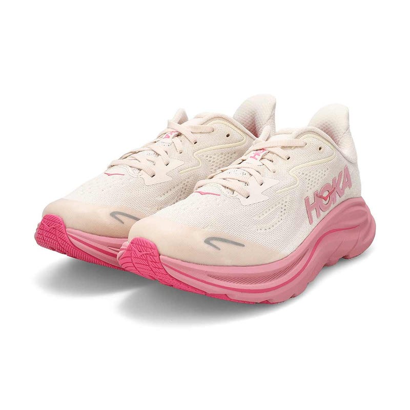 Girls'  Clifton 10 Lace Up Performance Sneaker - Rose Cream/ Dried Rose