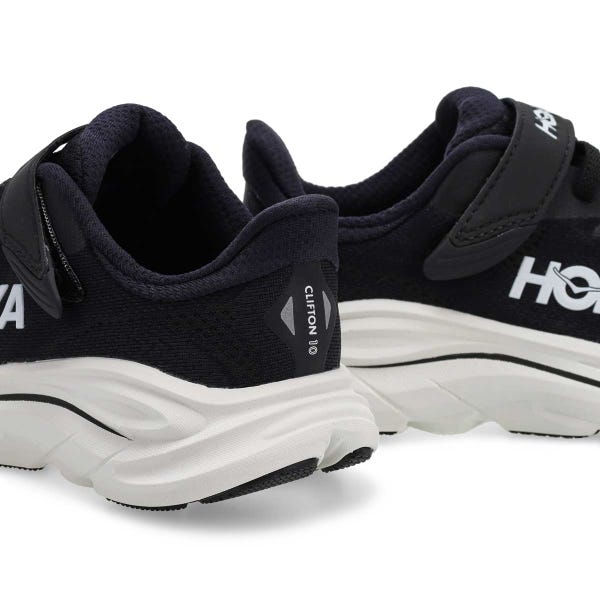 Baskets de performance CLIFTON 10, noir/blanc, enfants