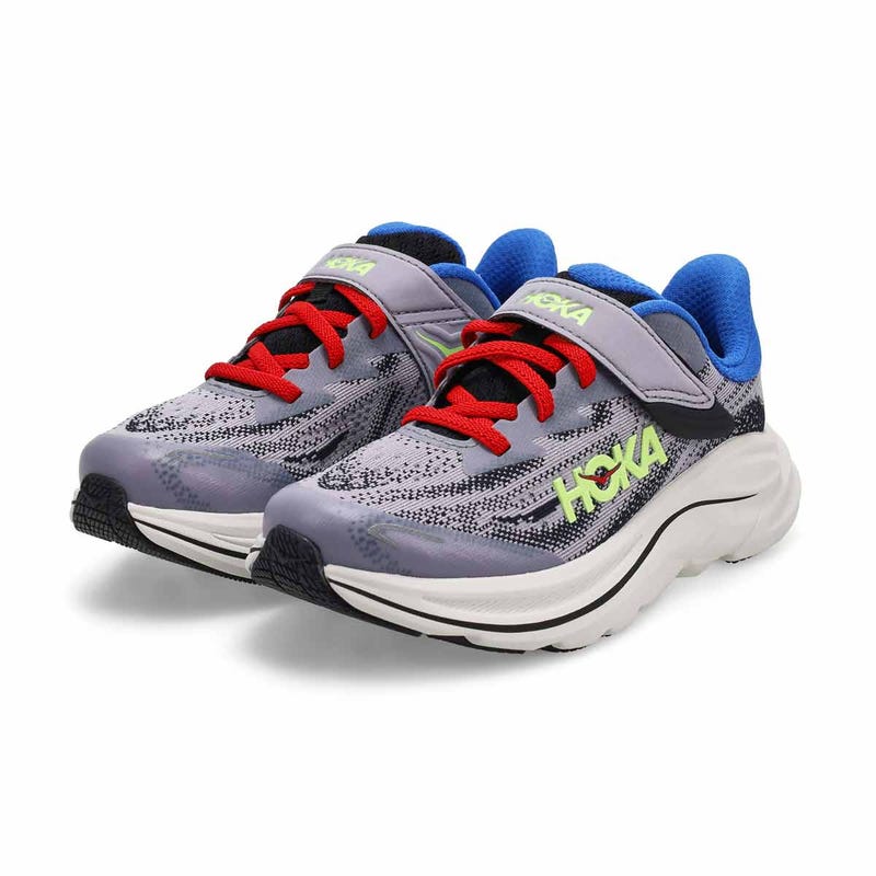 Baskets de performance CLIFTON 10, gris brumeux/noir, enfants