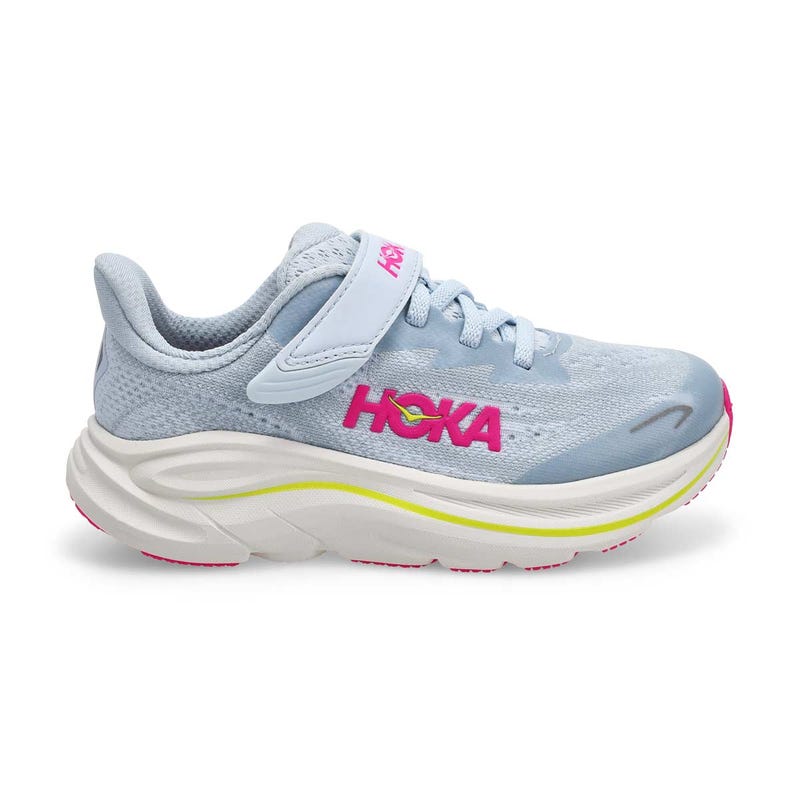 Kids'  Clifton 10 Performance Sneaker - Overcast/Neon Draginfruit
