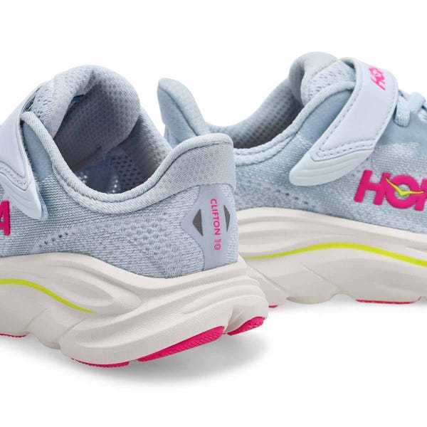Kids'  Clifton 10 Performance Sneaker - Overcast/Neon Draginfruit