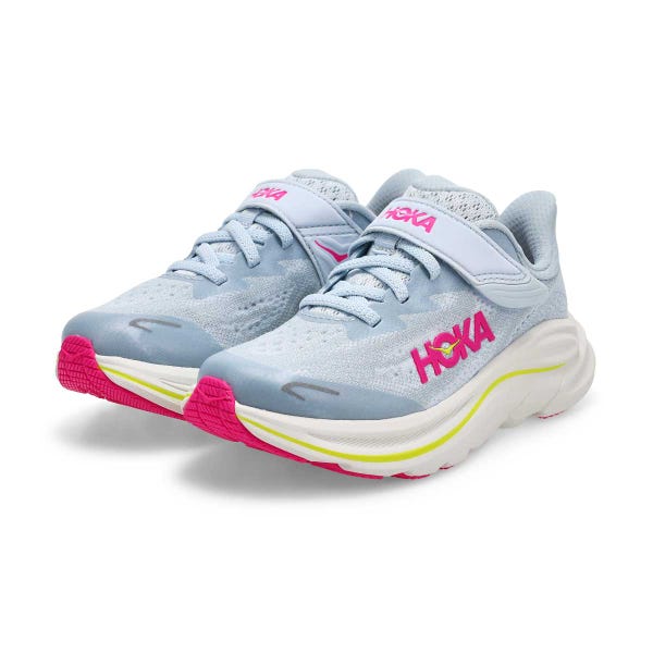 Kids'  Clifton 10 Performance Sneaker - Overcast/Neon Draginfruit