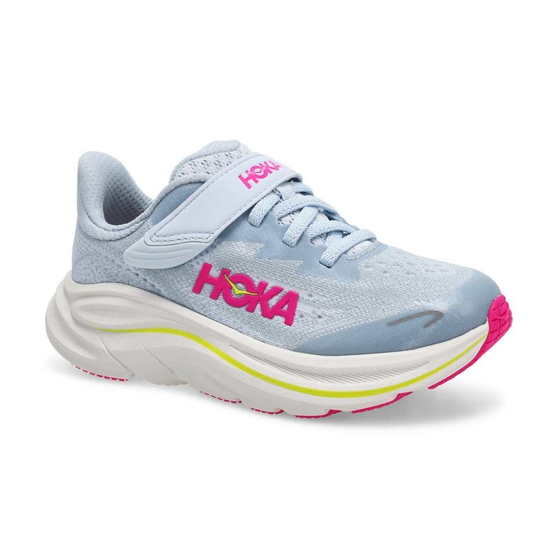 Kids'  Clifton 10 Performance Sneaker - Overcast/Neon Draginfruit