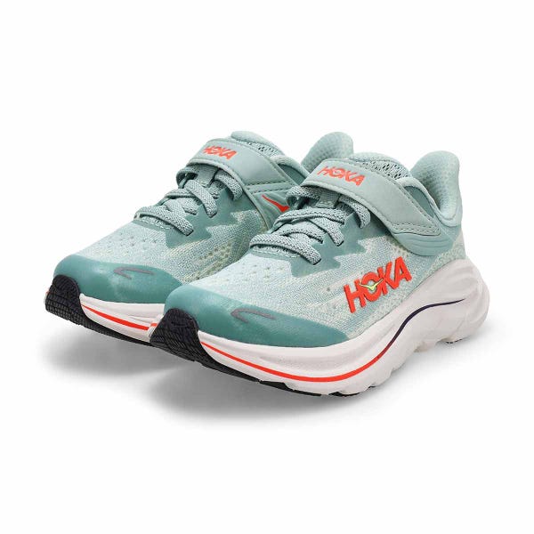 Baskets de performance CLIFTON 10, sauge/flamme néon, enfants