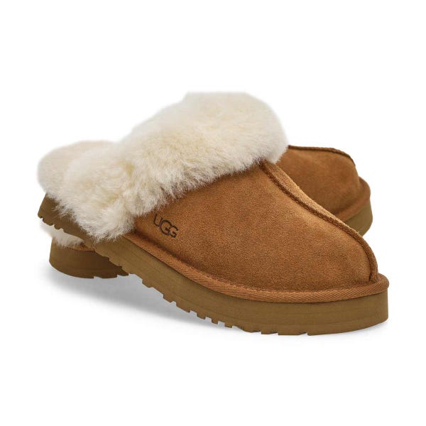 Kids'  Disquette Sheepskin Slipper - Chestnut