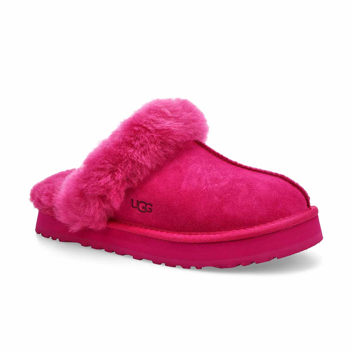 Girls'  Disquette Sheepskin Slipper - Dark Peony