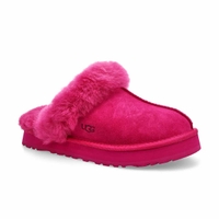 Girls'  Disquette Sheepskin Slipper - Dark Peony