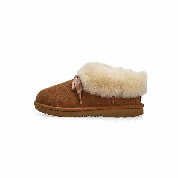 UGG Girls' Bailey Sheepskin Slipper - Chestn | SoftMoc.com