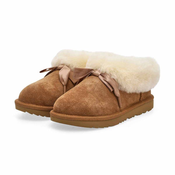 Girls'  Bailey Sheepskin Slipper - Chestnut