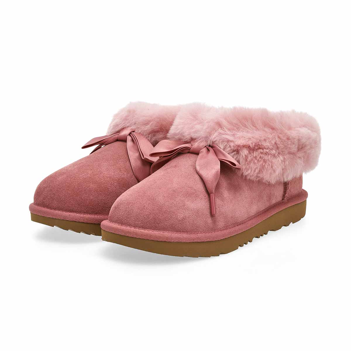 Pantoufle en peau de mouton BAILEY, aube rose, filles