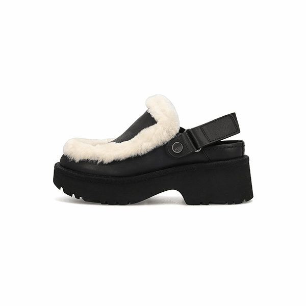 UGG Women's Esmee Leather Platform Clog - Bl | SoftMoc.com