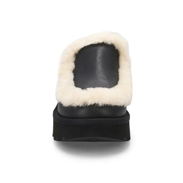 Sabot à plateforme en cuir ESMEE LEATHER CLOG, noir, femmes