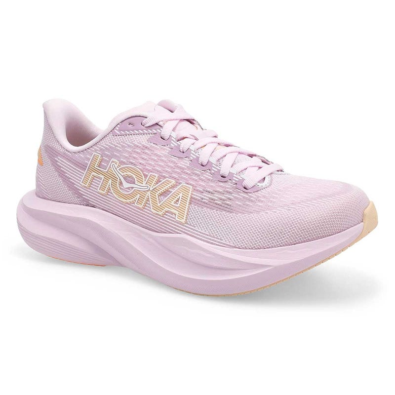 Women's Mach 7 Lace Up Performance Sneaker - Lilac Cream/Tangerine Glow