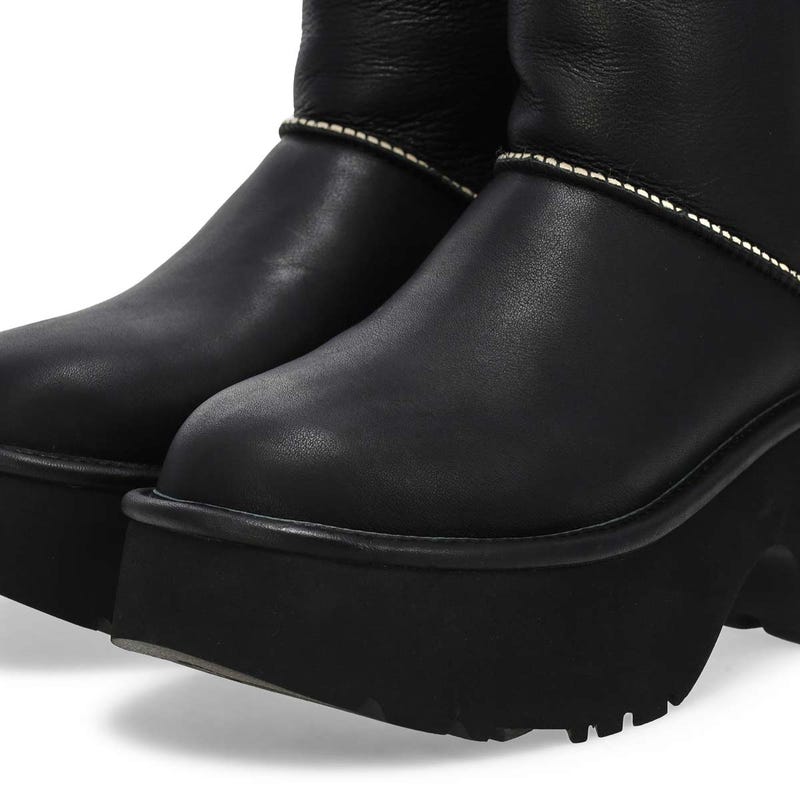 Women's  Esmee Leather Platform Boot - Black