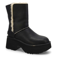 Women's  Esmee Leather Platform Boot - Black