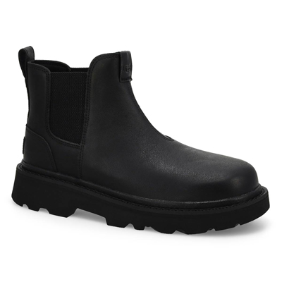 Mns Chelsea Lug Leather Boot - Black