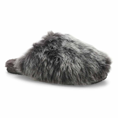 Pantoufle en peau de mouton SCUFFETTE CHALET, anthracite, femmes