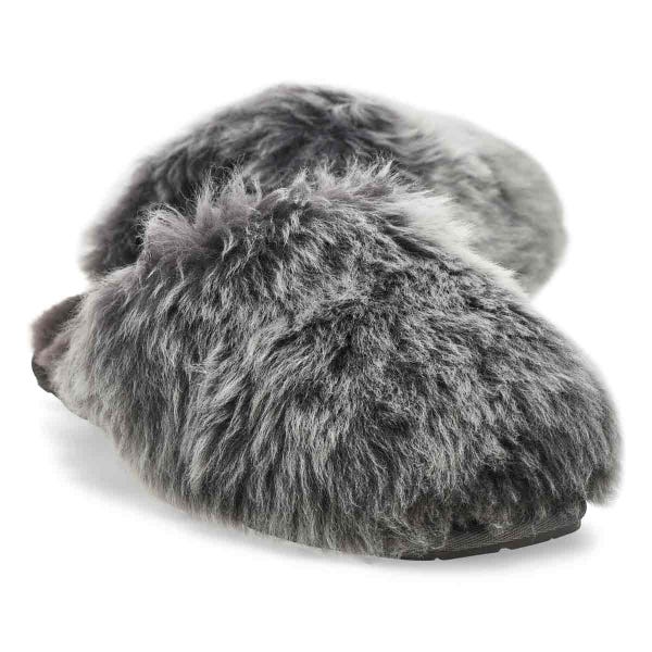 Women's  Scuffette Chalet Sheepskin Slipper - Charcoal